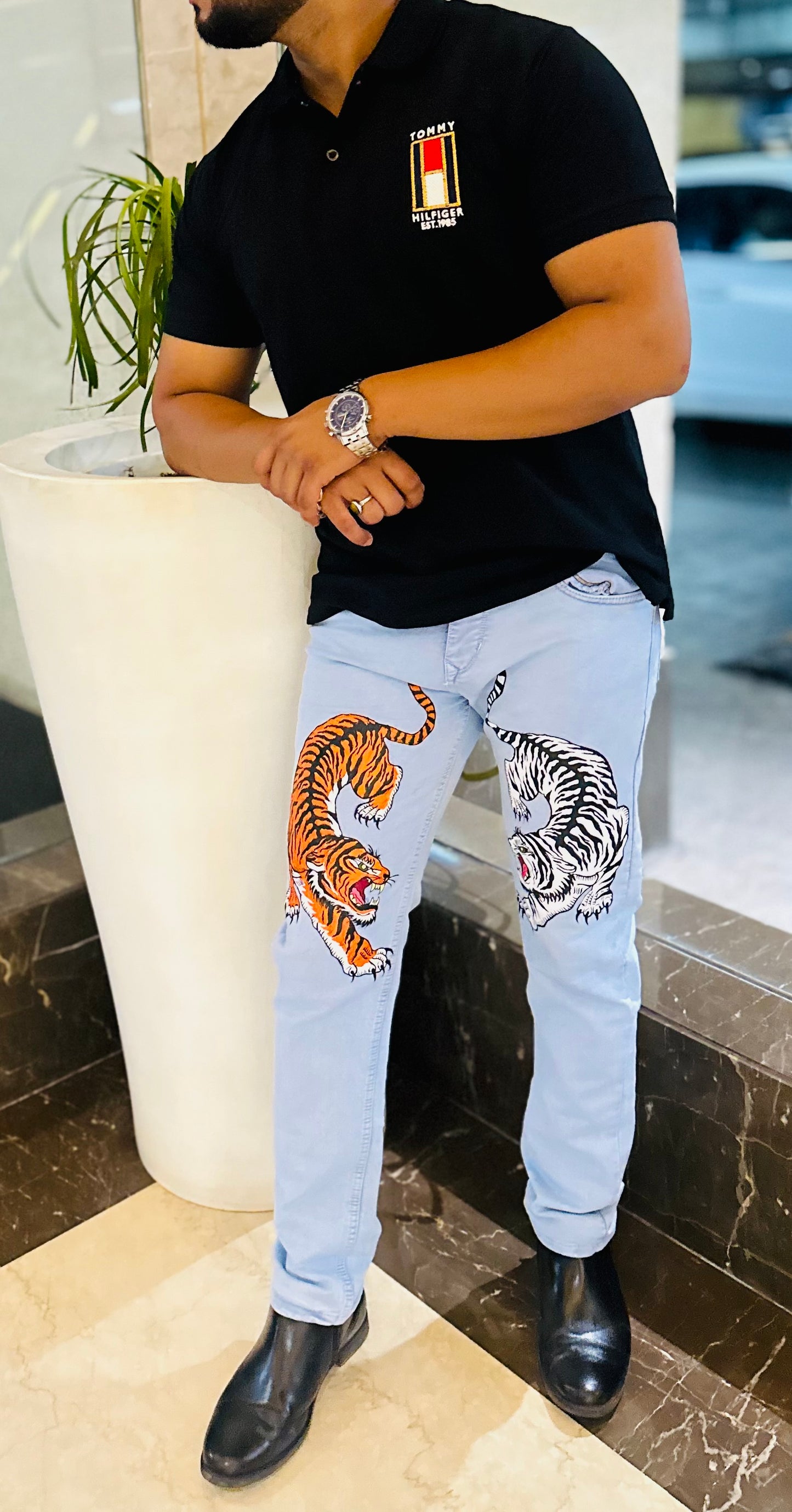 Hand Painted Denim