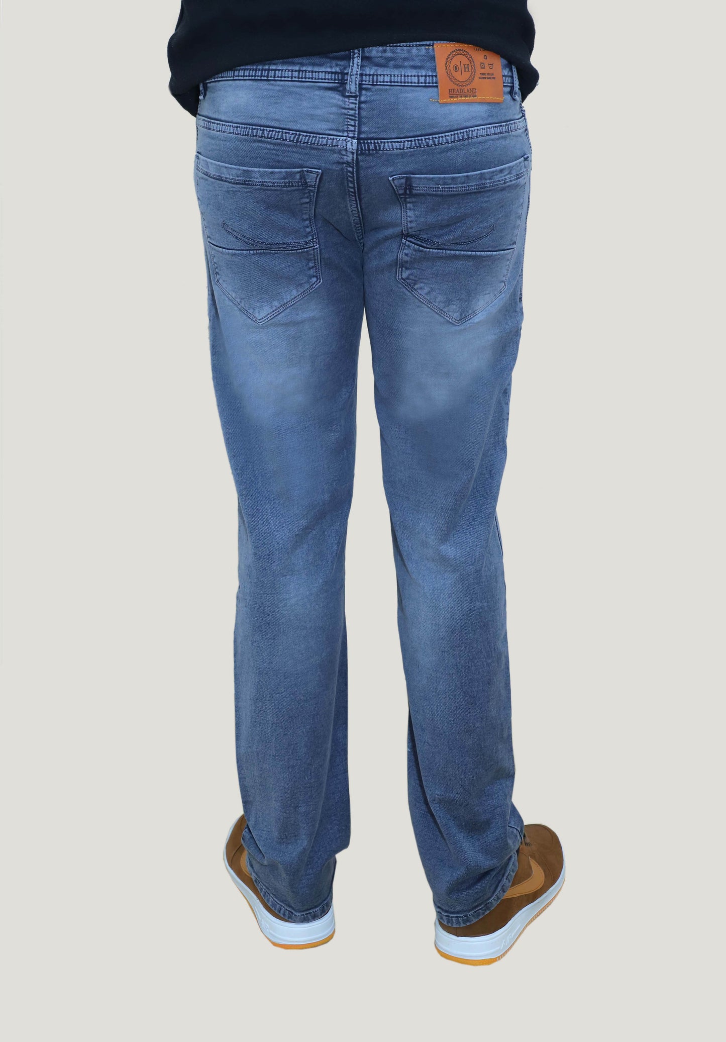 Sleek Grey Straight Denim