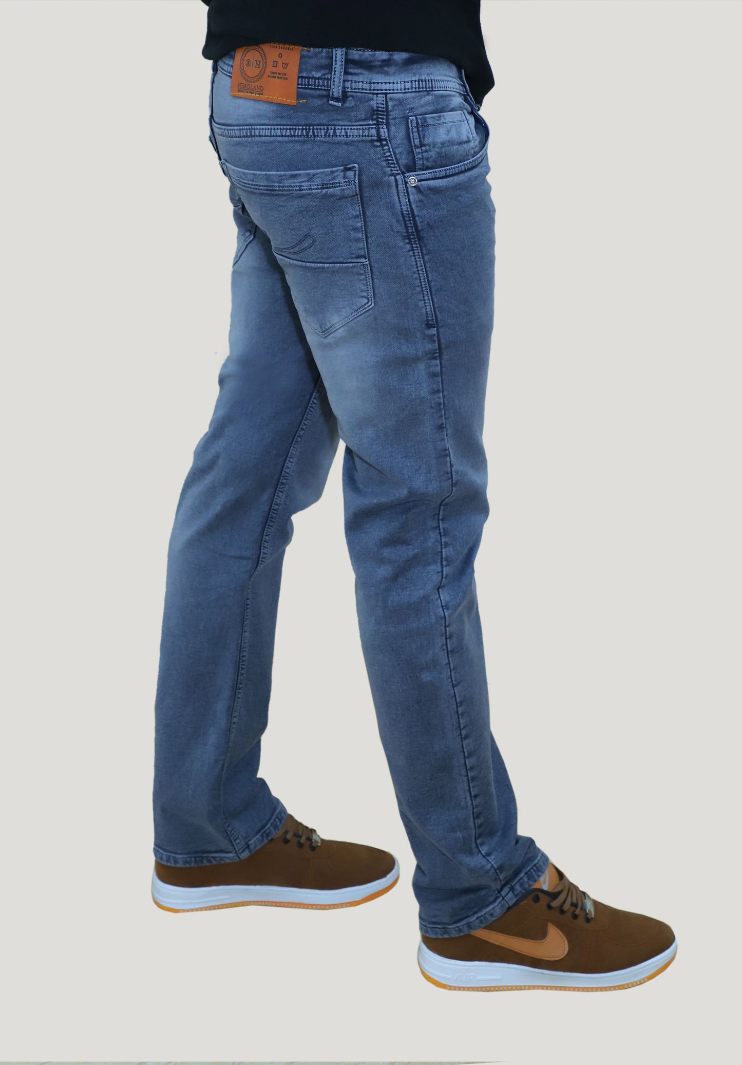 Sleek Grey Straight Denim