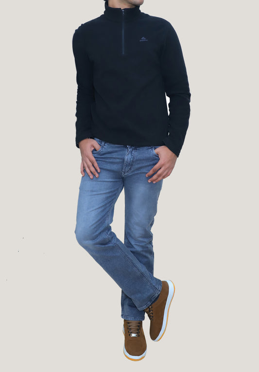 Sleek Grey Straight Denim